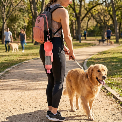 3-in-1 Portable Pet Water Bottle – Hydrate, Clean Up & Go!