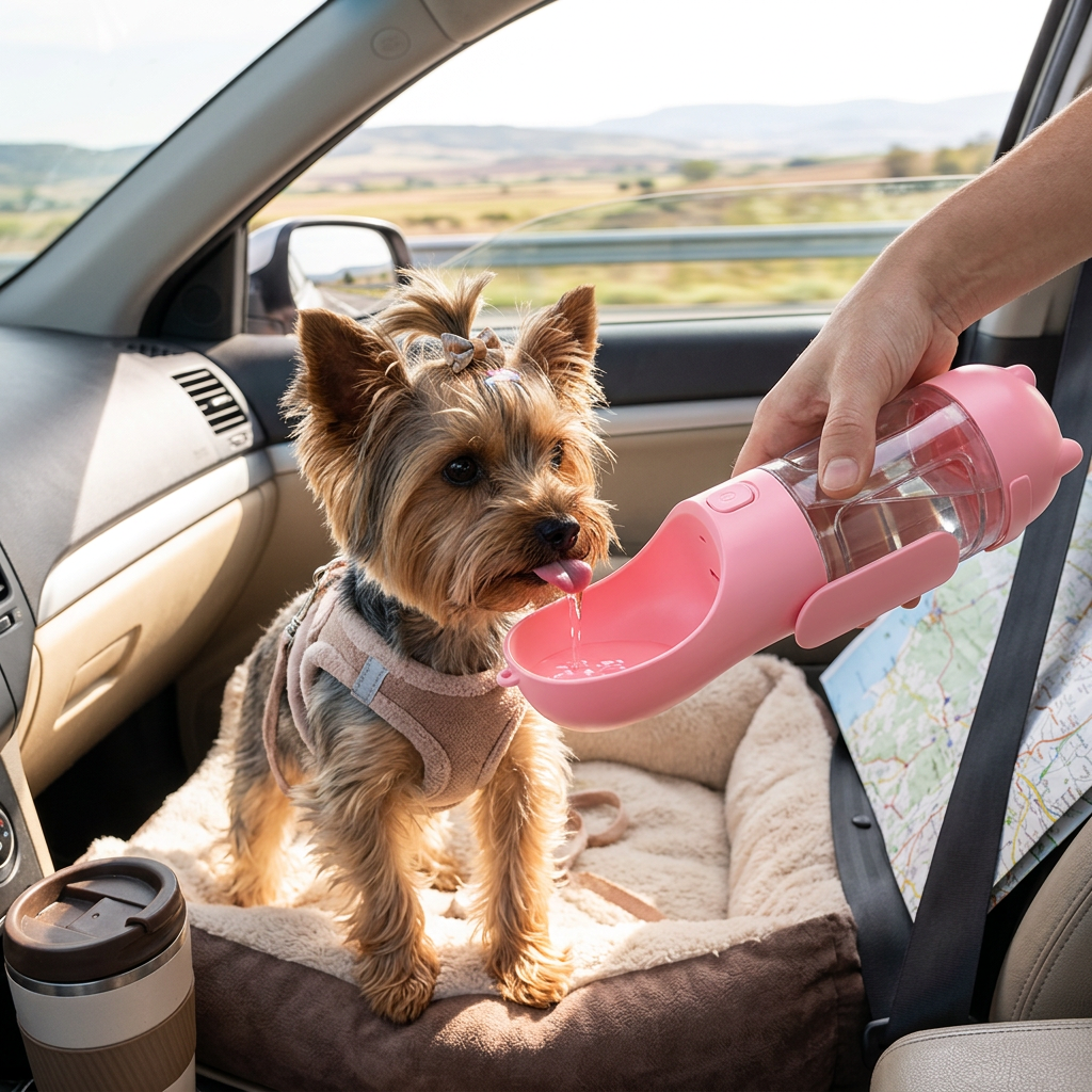 3-in-1 Portable Pet Water Bottle – Hydrate, Clean Up & Go!